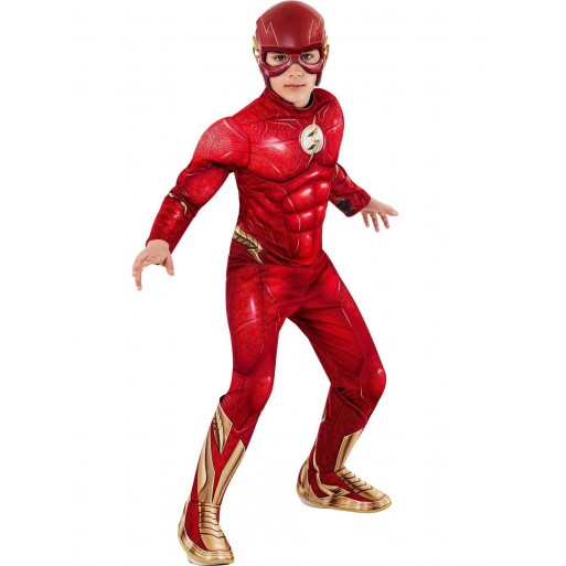 The Flash Movie Deluxe Costume Jumpsuit And Mask-speed, Action, And 