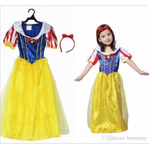 Halloween Costume Snow White Clothes for Kids Girls